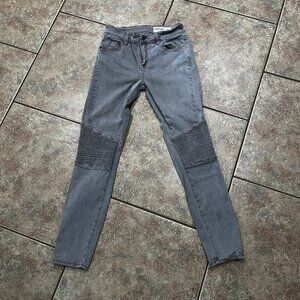 Pistola Light Plum Ribbed Knees Low Rise Moto Skinny Jeans Size 27